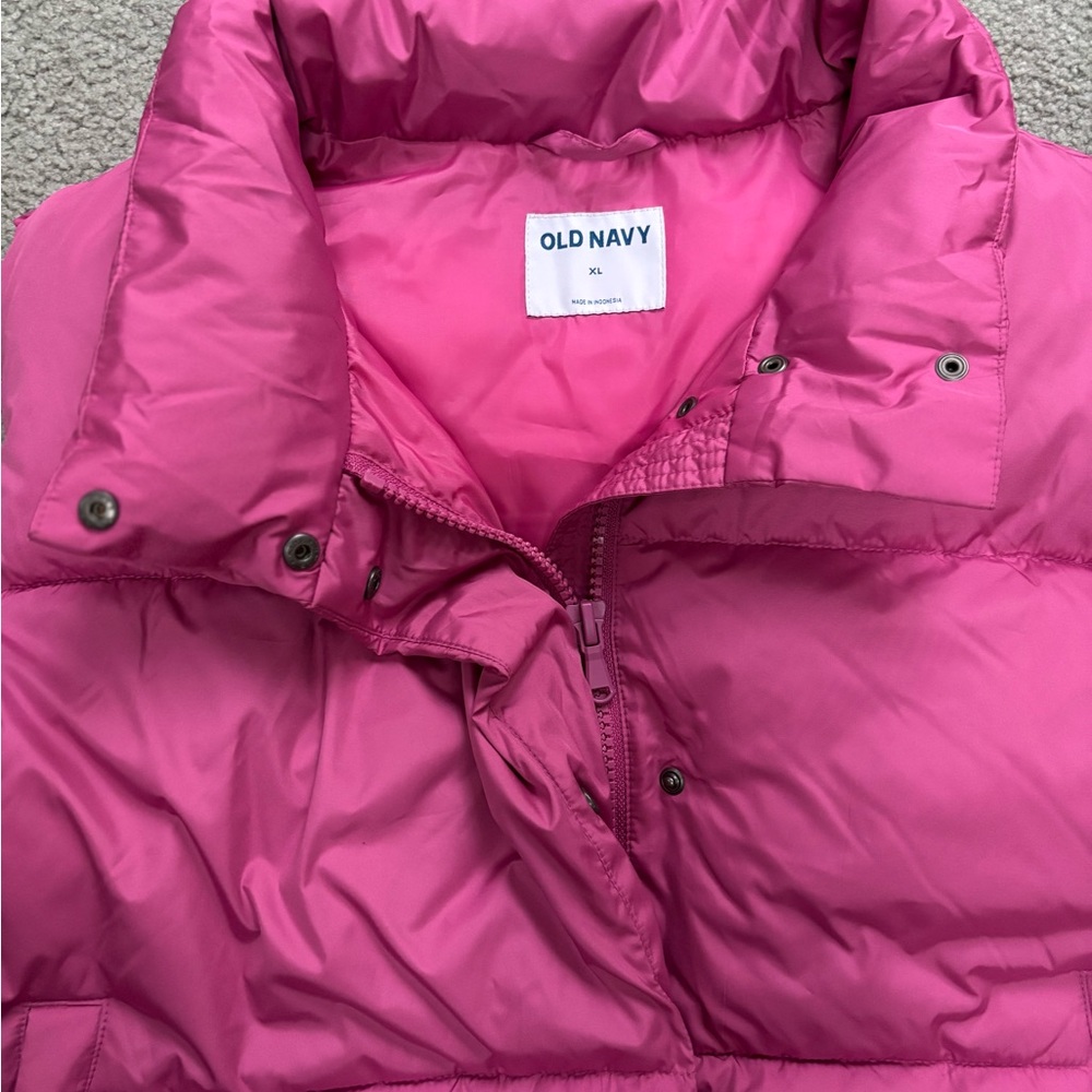 Old Navy Fuchsia Puffer Vest